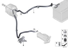 Провод батареи/провод стартера для BMW F54N Cooper D B47B (схема запасных частей)
