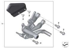 Упор для ноги П для BMW K60 HP4Race (0E31, 0E33) 0 (схема запасных частей)