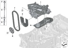 Смазочная система/маслян.насос с прив. для BMW F92 M8 S63M (схема запасных частей)