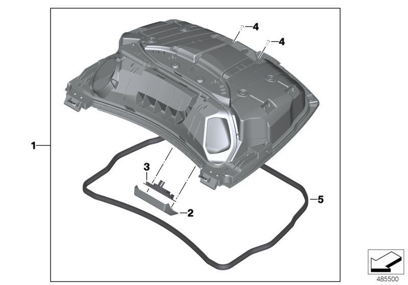 Крышка топкейса для BMW K61 K 1600 Bagger (0F51, 0F53) 0 (схема запчастей)