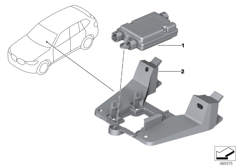 USB-порт для BMW G01 X3 30dX (TX71) B57 (схема запчастей)