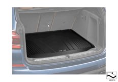 Фасонный коврик багажного отделения для BMW G01 X3 20iX (TR52) B48 (схема запасных частей)