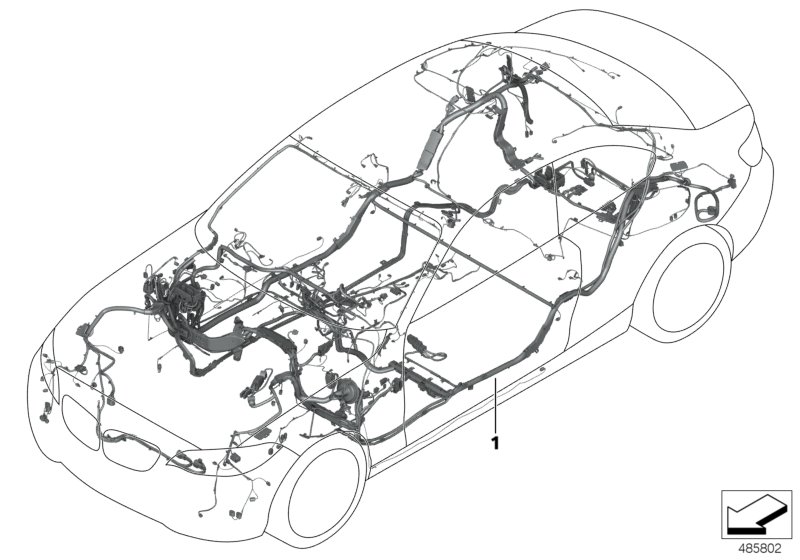 Основной жгут проводов для BMW F22N 218i B38 (схема запчастей)