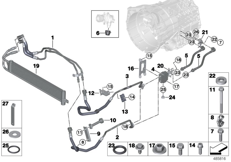 Дооснащение пакет для стран с гор.кл. для BMW MOSP M235i Racing N55 (схема запчастей)
