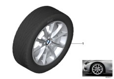 Л/c диск BMW с V-обр.спиц.диз.398 - 18'' для BMW F36N 418d B47 (схема запасных частей)