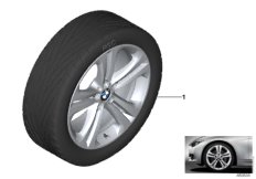 Л/c диск BMW со сдвоен.сп.диз.401 - 19'' для BMW F30 320d ed N47N (схема запасных частей)