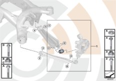 Ремкомплект шарового шарнира для BMW F26 X4 30dX N57N (схема запасных частей)