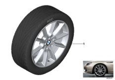 Л/c диск BMW с V-обр.спиц.диз.281 - 18" для BMW F12 650i N63N (схема запасных частей)