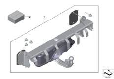 К-т дооснащения откидным ТСУ для BMW G01 X3 20iX (TR52) B48 (схема запасных частей)