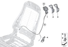Сиденье Пд-механизм разблокировки спинки для BMW F32 418d B47 (схема запасных частей)