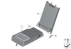Средний подлокотник сиденья Зд для BMW G01 X3 30iX (TR91) B48 (схема запасных частей)