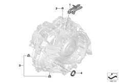 Отд.детали коробки передач 7DCT300 для BMW F46N 216i B38B (схема запасных частей)
