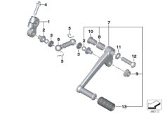 Наружные детали механизма ПП/рычаг ПП для BMW K71 F 800 S (0216,0226) 0 (схема запасных частей)