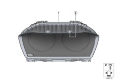 комбинация приборов для BMW F39 X2 20dX B47D (схема запасных частей)