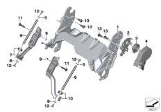 Механизм регулировки ветрозащитн.щитка для MOTO K50 R 1250 GS 19 (0J91, 0J93) 0 (схема запасных частей)