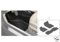 Ножной коврик Exclusive для BMW G12N 750LdX B57S (схема запасных частей)