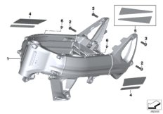 Передняя часть рамы для BMW K73 F 800 R 17 (0B54, 0B64) 0 (схема запасных частей)