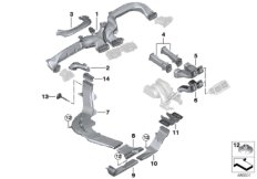 Вентиляционный канал для BMW G30 530iX B48 (схема запасных частей)
