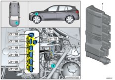 Встроенный модуль питания Z11 для BMW G01 X3 20iX B46D (схема запасных частей)