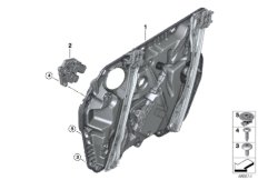 Механизм перемещения стекла двери Пд для BMW G01 X3 20i (TR12) B48 (схема запасных частей)