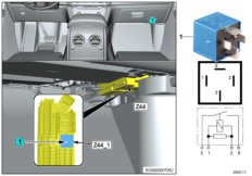 Реле контакт 30B Z44_1 для BMW RR11 Phantom N74L (схема запасных частей)