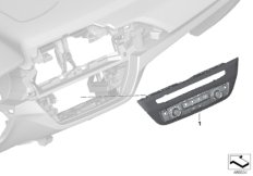 Панель управления кондиционером для BMW G01 X3 20i B48C (схема запасных частей)