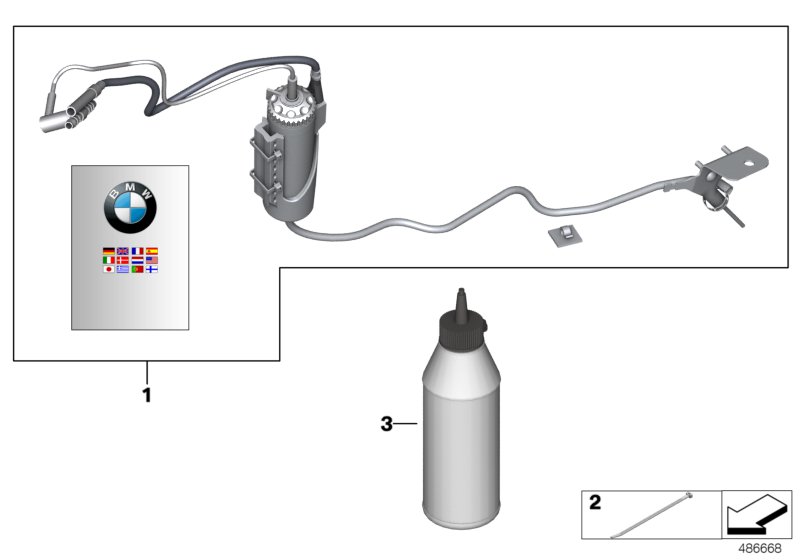 Смазочная система цепи для BMW K81 F 850 GS (0B09, 0B19) 0 (схема запчастей)