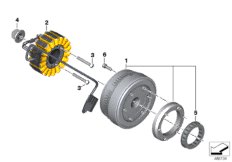 Механизм свободного хода генератора для BMW K09 C 400 X (0C09, 0C19) 0 (схема запасных частей)