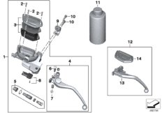 Арматура сцепления для BMW K21 R nineT 16 (0J01, 0J03) 0 (схема запасных частей)
