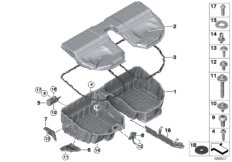 Корпус высоковольтного накопителя для BMW G30 530eX B48X (схема запасных частей)