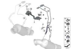 Лямбда-зонд/дополнительные элементы для BMW RR31 Cullinan N74L (схема запасных частей)