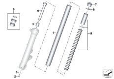 Неподвижная труба вилки/амортизатор для MOTO K33 R nineT Urban G/S (0J41, 0J43) 0 (схема запасных частей)