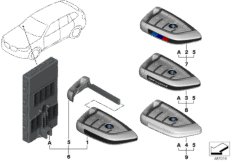 Дистанц.радиоуправление / к-т FFB с BDC для BMW G02 X4 M40iX B58 (схема запасных частей)