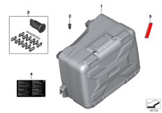 Телескопический кофр для BMW K50 R 1200 GS 17 (0A51, 0A61) 0 (схема запасных частей)