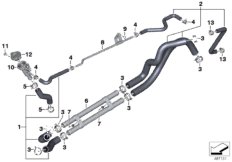 Трубопроводы охлаждающей жидкости для BMW K08 C 400 GT (0C06, 0C16) 0 (схема запасных частей)