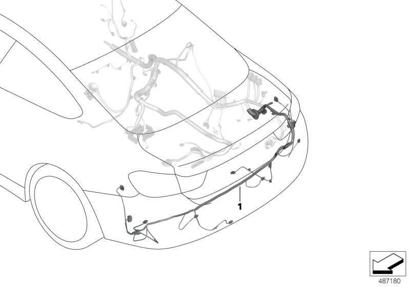 Рем.кабель основн.жгут проводов - сзади для BMW F83 M4 S55 (схема запчастей)