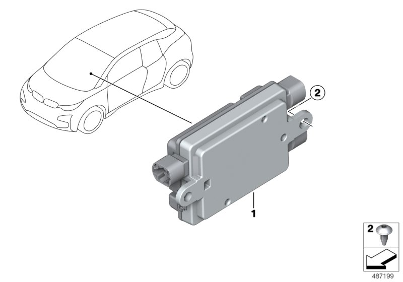 USB-порт для BMW I01N i3 94Ah IB1 (схема запчастей)