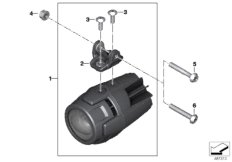 Светодиод.доп.фара дальнего света для MOTO K52 R 1200 RT (0A03, 0A13) 0 (схема запасных частей)