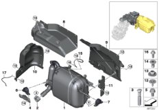 Система выпуска ОГ Зд для BMW I01N i3 94Ah Rex XB4 (схема запасных частей)
