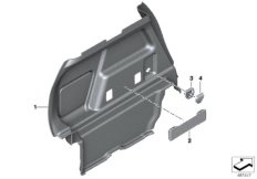 Обшивка багажного отделения Л для BMW F39 X2 16d B37B (схема запасных частей)
