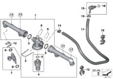 Клапаны/трубопроводы системы впрыска для BMW K44 K 1200 GT (0587,0597) 0 (схема запасных частей)