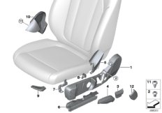 Сиденье Пд накладки сиденья для BMW G01 X3 18d (TX11) B47 (схема запасных частей)