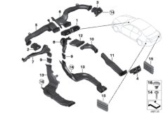 Воздуховод для BMW F31N 320dX B47 (схема запасных частей)