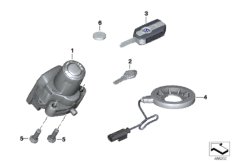 Система запирания с радиоключом для BMW K82 F 850 GS Adve. (0K01, 0K03) 0 (схема запасных частей)