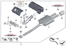 JCW Tuning Kit для BMW R56N Cooper S N18 (схема запасных частей)