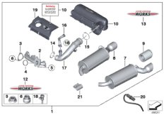 JCW Tuning Kit для BMW R55N Cooper S N18 (схема запасных частей)
