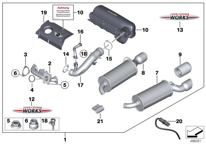 JCW Tuning Kit для MINI R55N Cooper S N18 (схема запчастей)