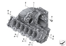 Картер двигателя для BMW K48 K 1600 GT 17 (0F01, 0F11) 0 (схема запасных частей)