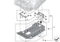 Защита двигателя, пластик для BMW K80 F 750 GS (0B08, 0B18) 0 (схема запасных частей)