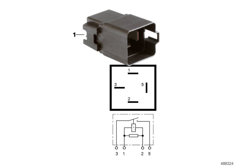 Реле водонепроницаемое черное для MOTO K82 F 850 GS Adve. (0K01, 0K03) 0 (схема запчастей)